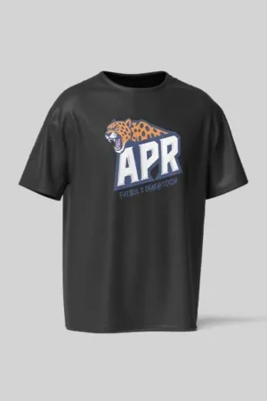 Koszulka Casual Czarna APR Lampart