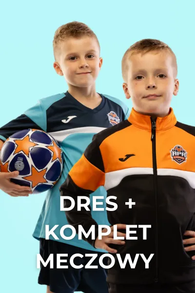 Zestaw - Dres Pomarańczowy + Komplet APR Lampart Turkusowy