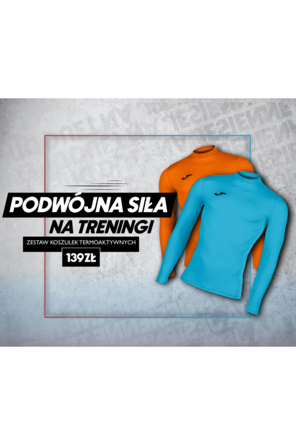 Zestaw Koszulek Termo Joma: Pomarańczowa + Turkusowa